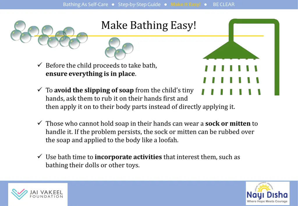 bathing asself care step by stepguide makeit easy