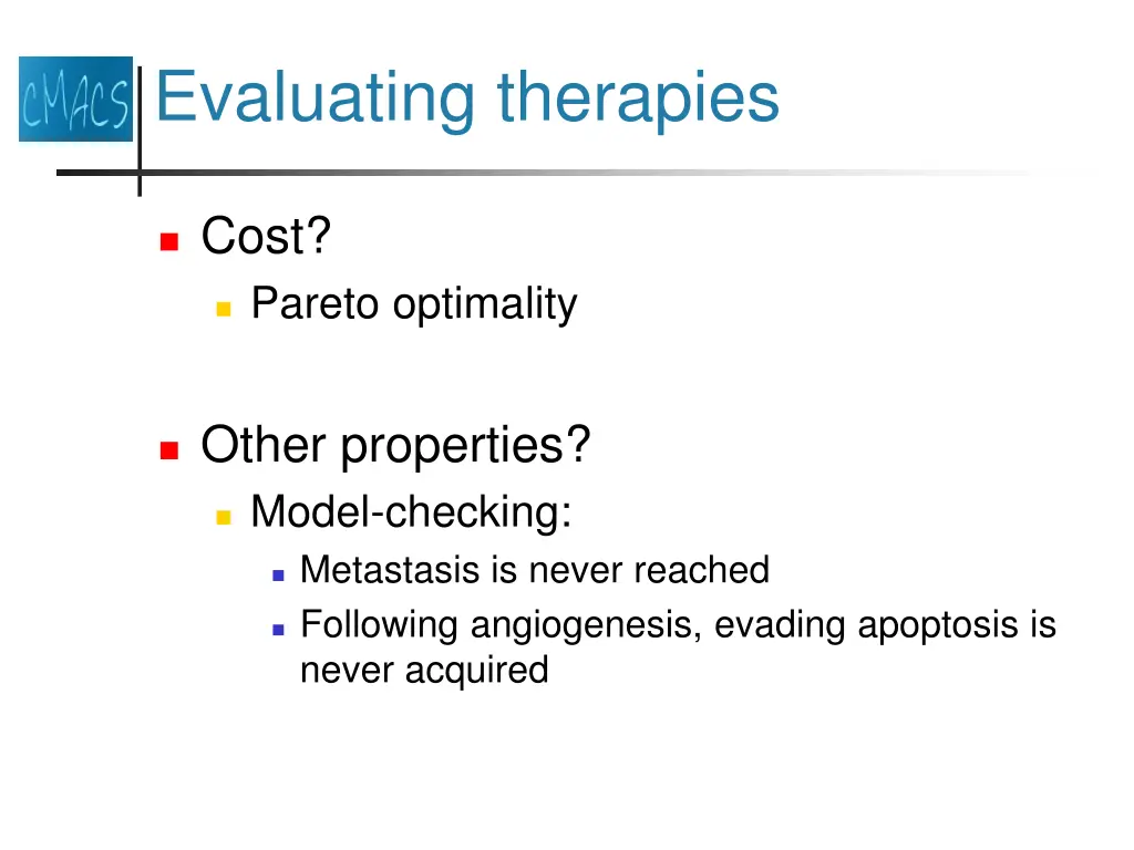 evaluating therapies