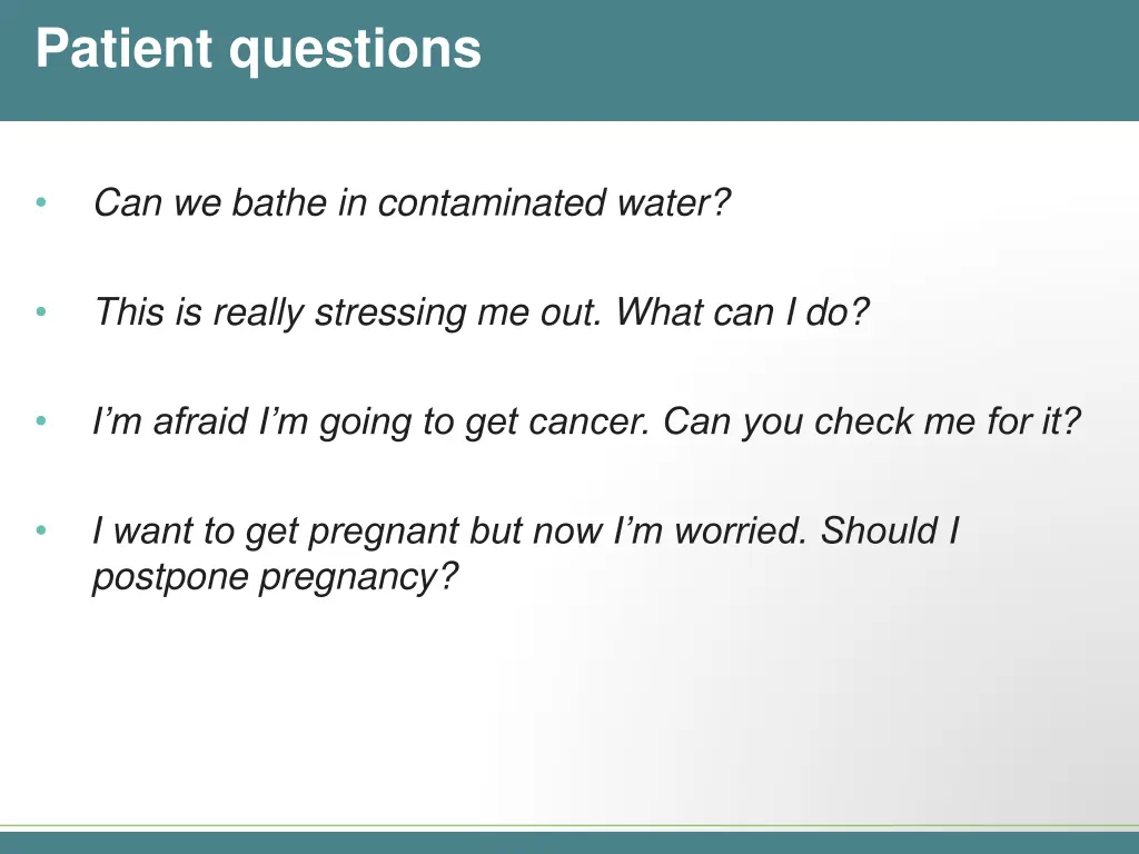 patient questions 1