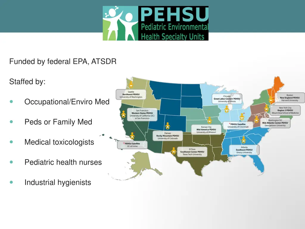 pediatric environmental health specialty units