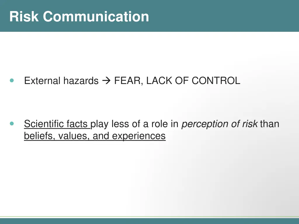 risk communication