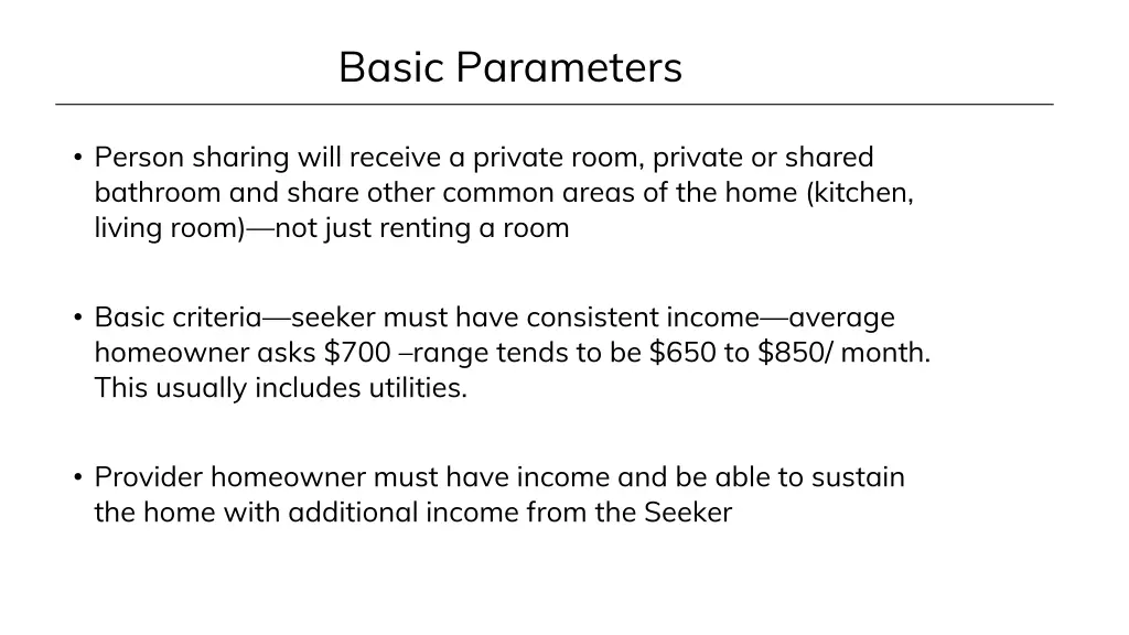 basic parameters