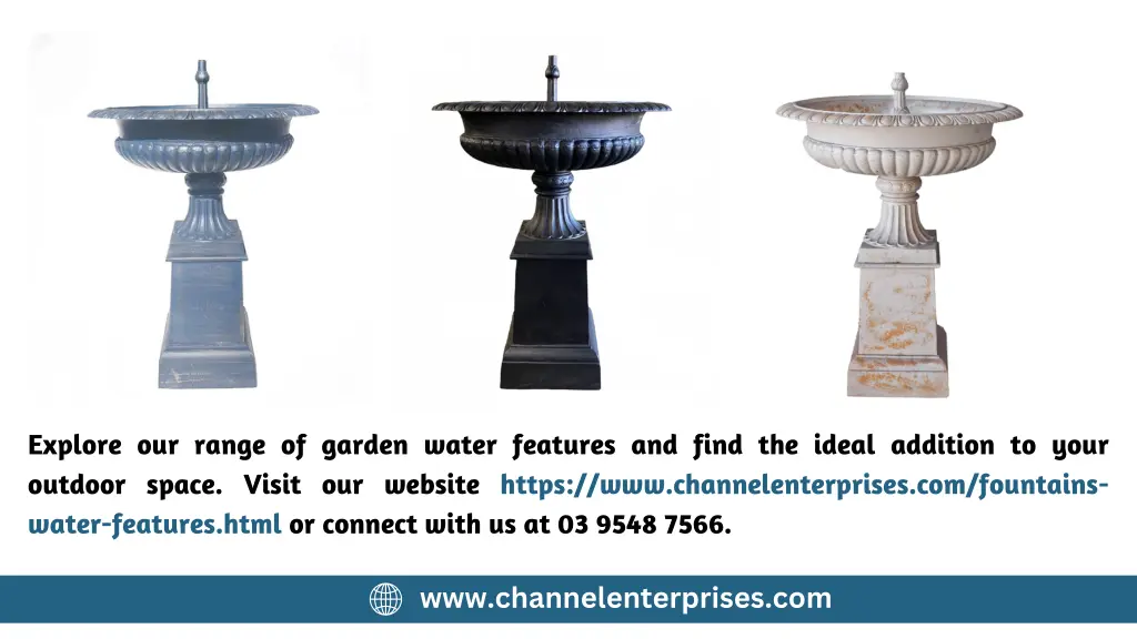 explore our range of garden water features