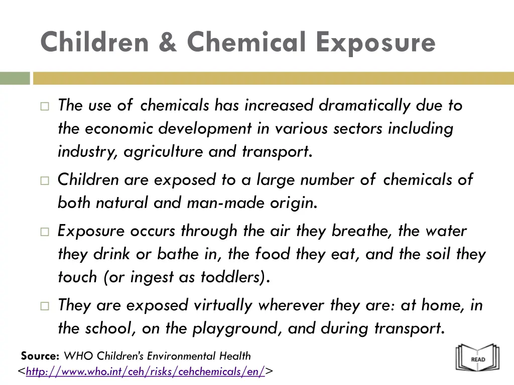 children chemical exposure