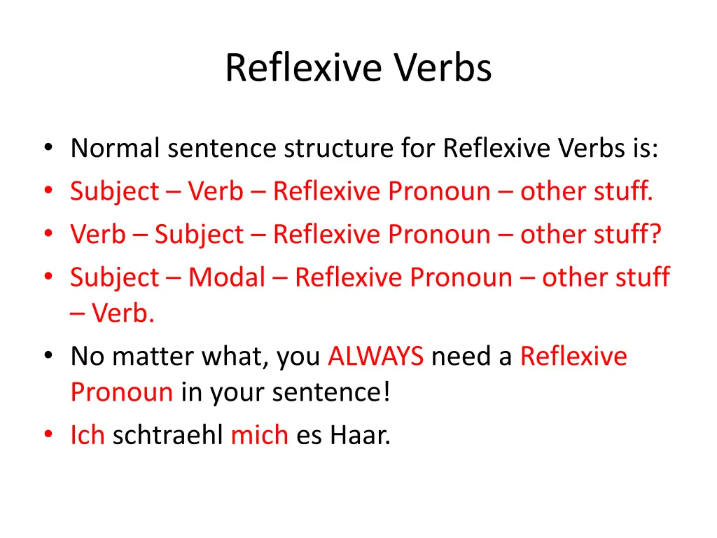 reflexive verbs 1