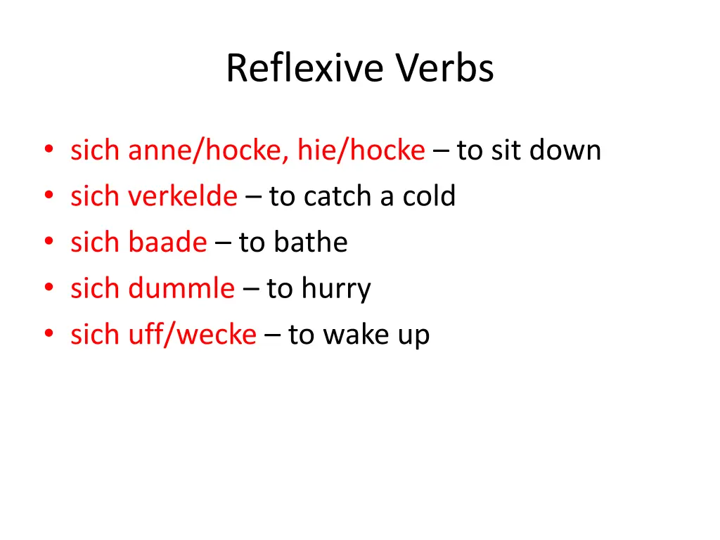 reflexive verbs 3