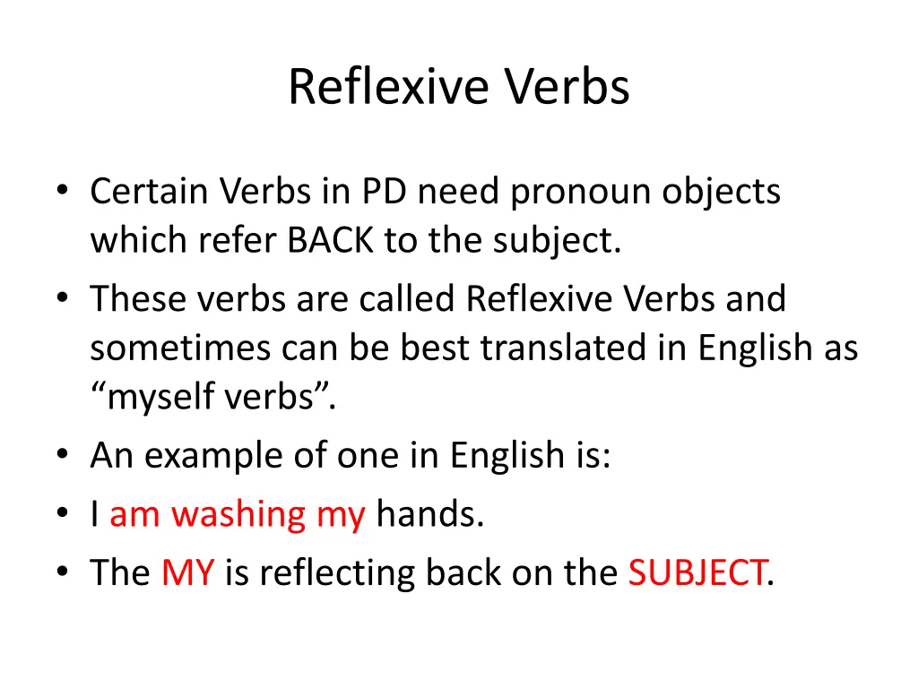 reflexive verbs