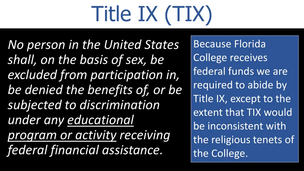 title ix tix