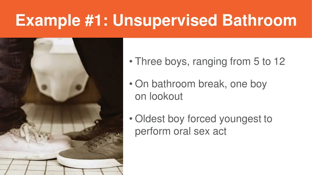 example 1 unsupervised bathroom