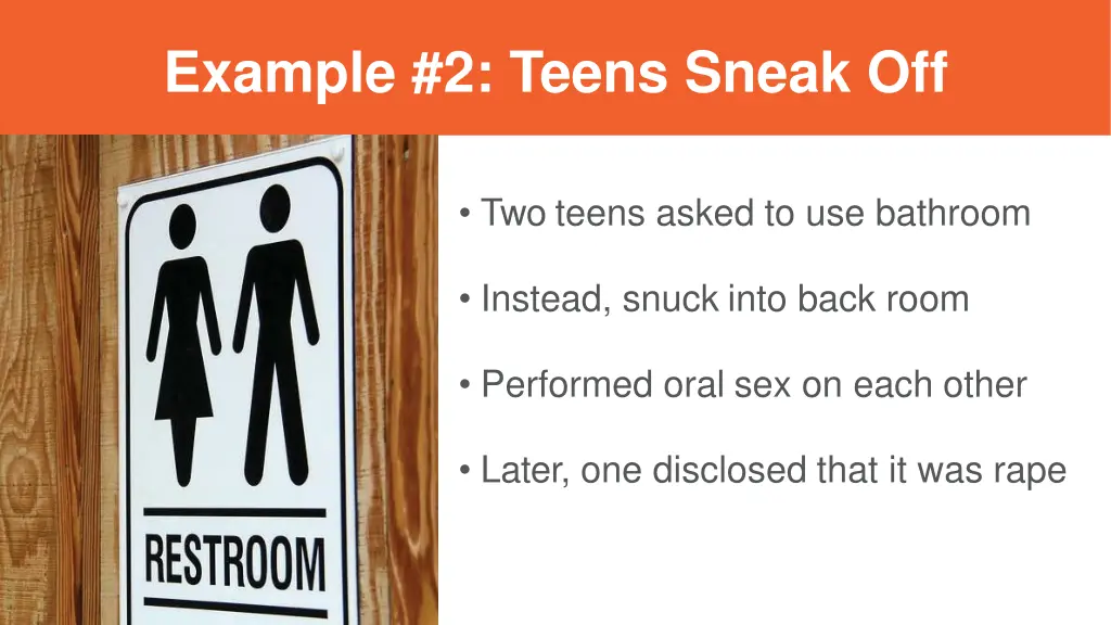 example 2 teens sneak off