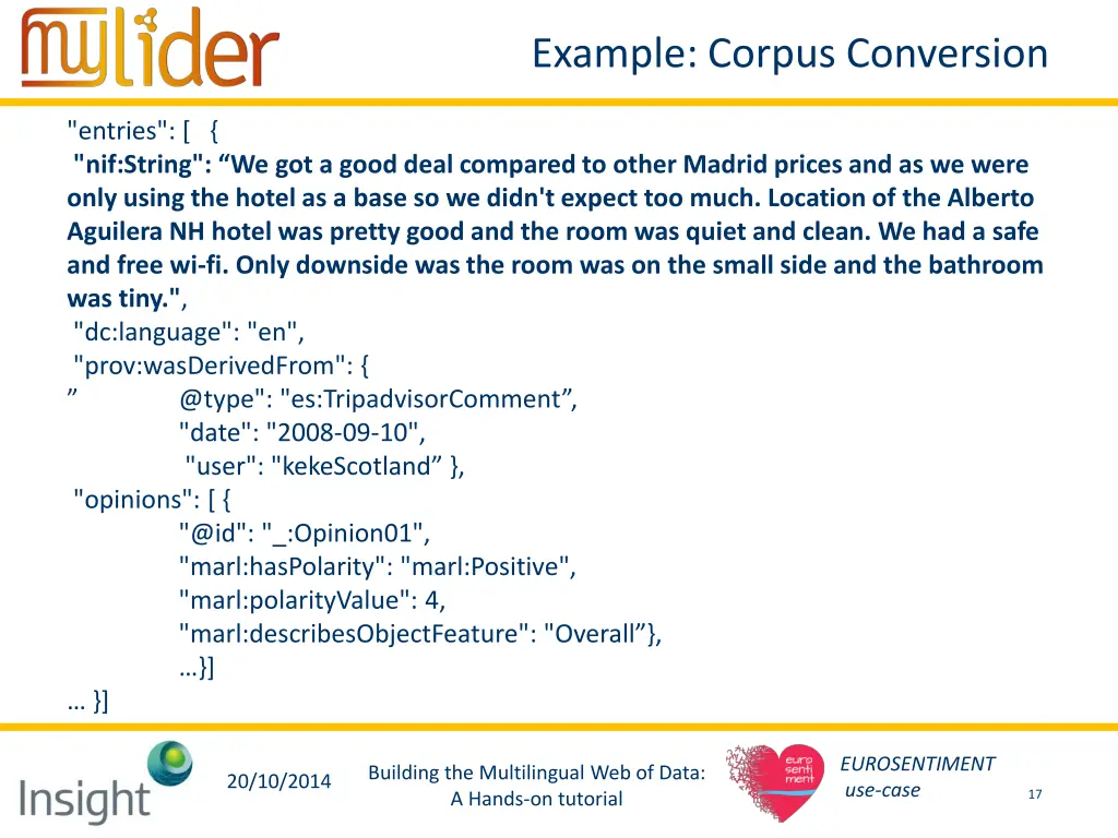 example corpus conversion 1