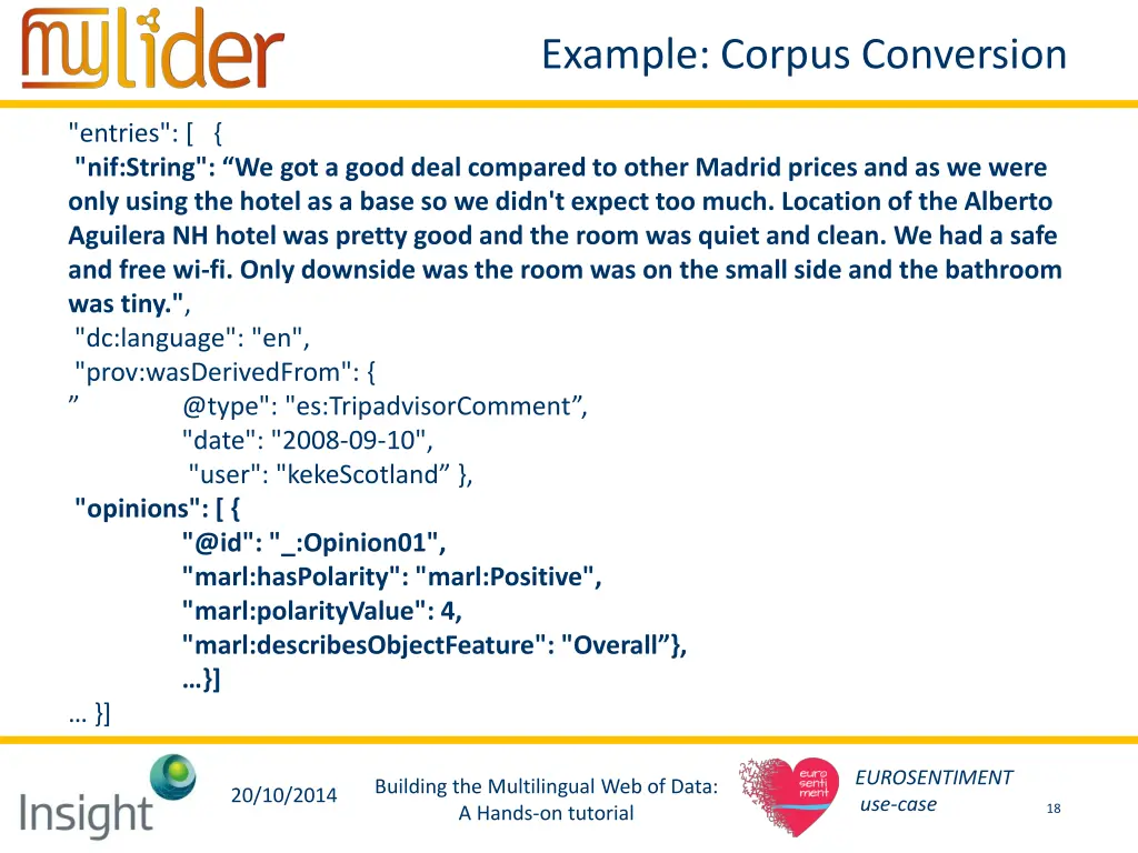 example corpus conversion 2