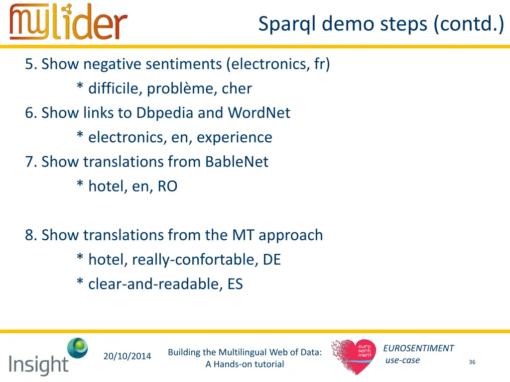 sparql demo steps contd