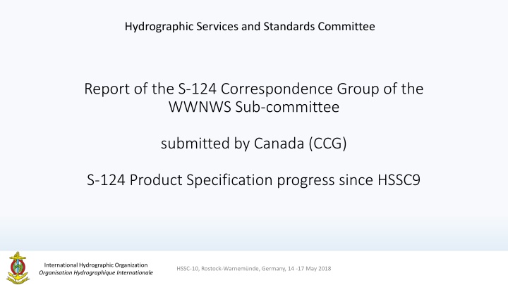 hydrographic services and standards committee