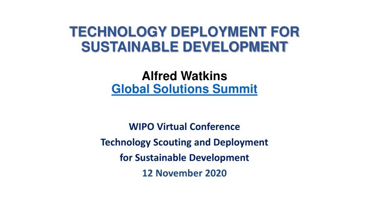 technology deployment for sustainable development