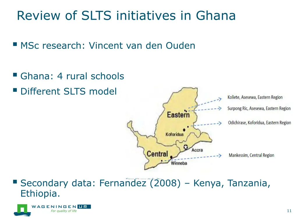 review of slts initiatives in ghana