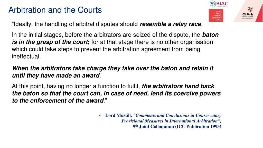 arbitration and the courts