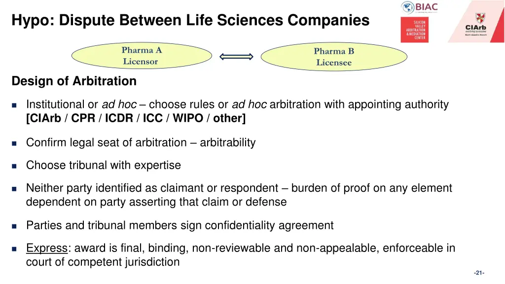 hypo dispute between life sciences companies 1