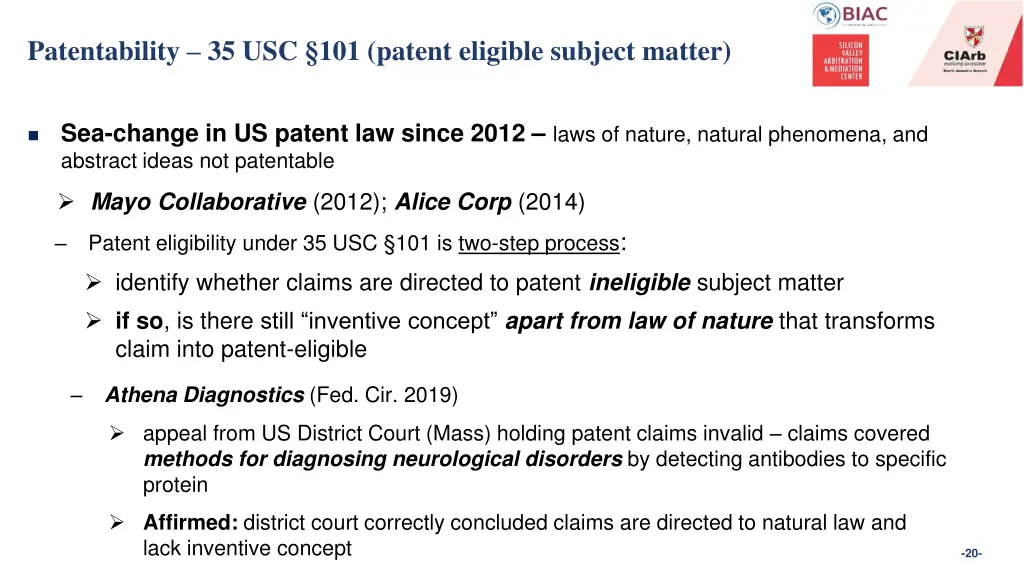 patentability 35 usc 101 patent eligible subject