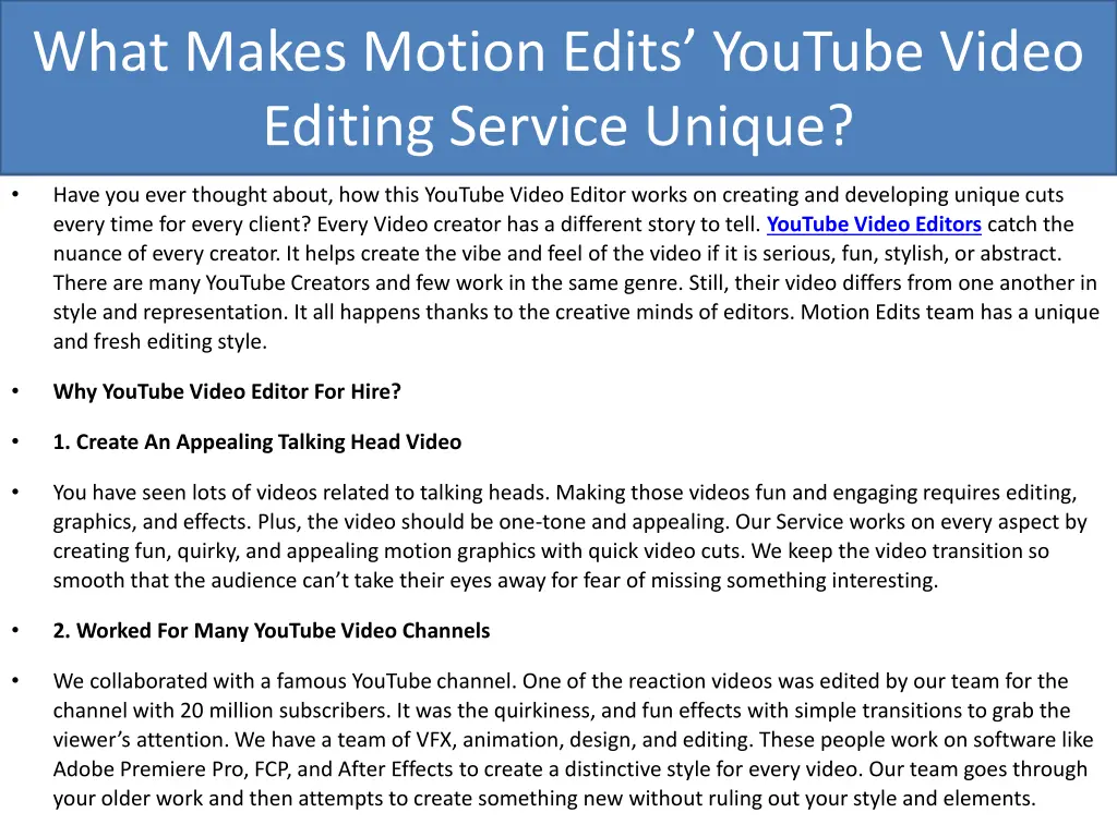 what makes motion edits youtube video editing 1