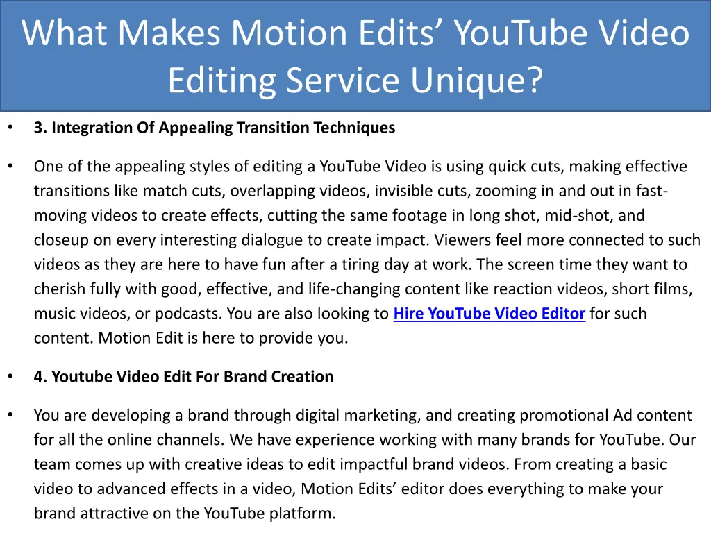 what makes motion edits youtube video editing 2