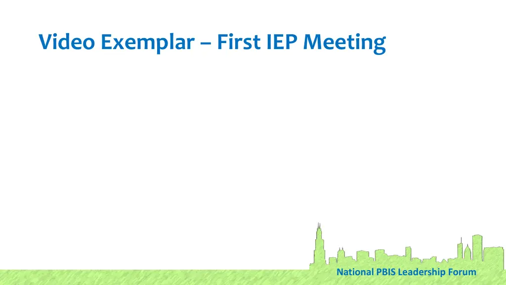 video exemplar first iep meeting