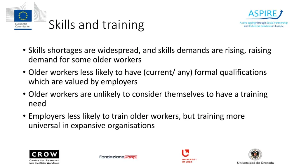 skills and training