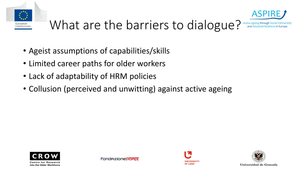 what are the barriers to dialogue