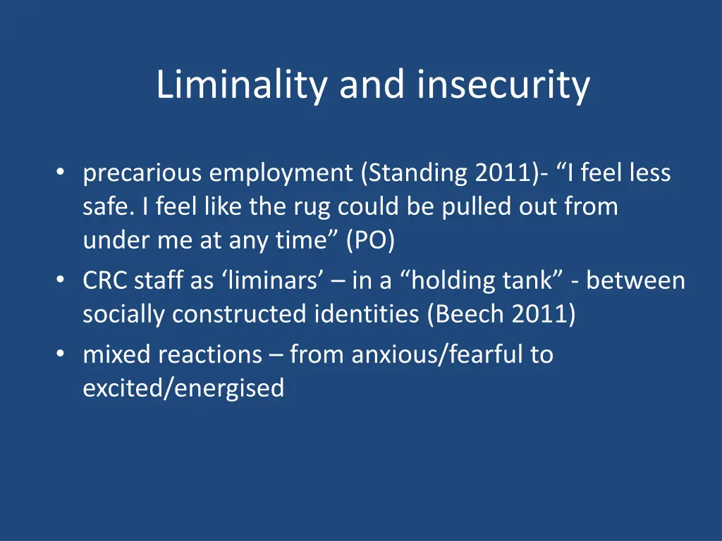 liminality and insecurity