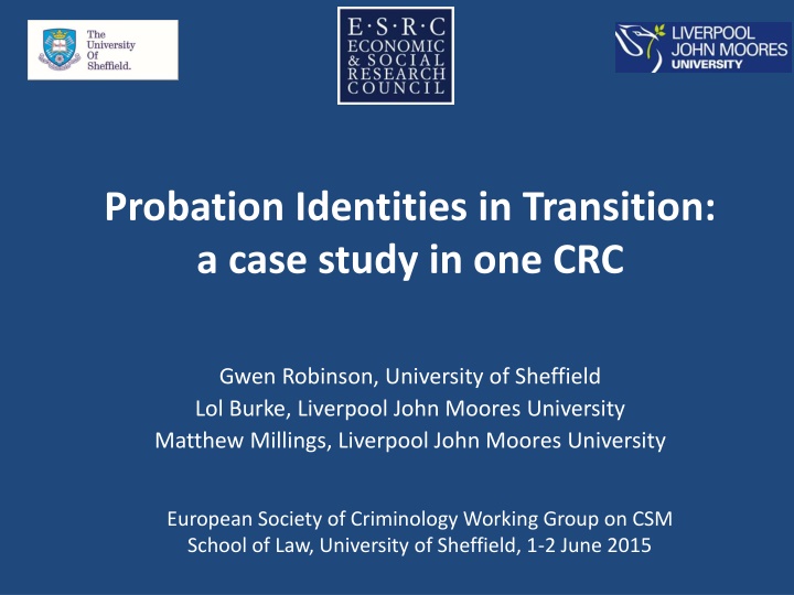 probation identities in transition a case study