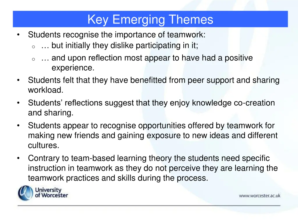 key emerging themes