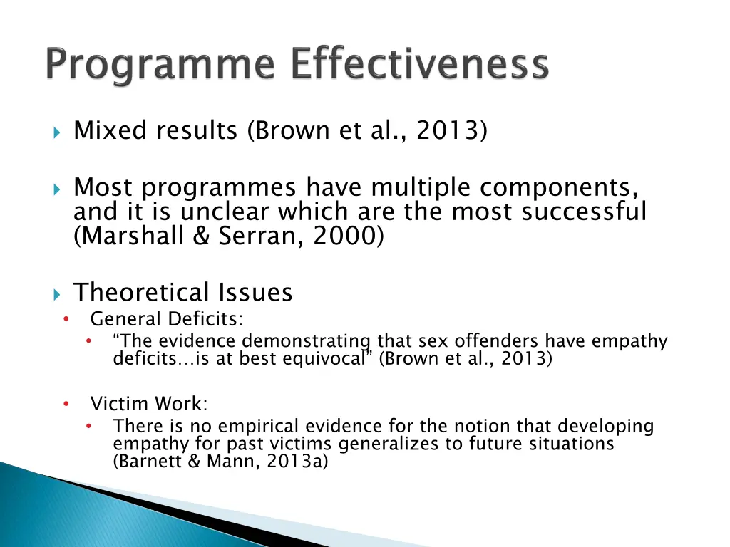 mixed results brown et al 2013