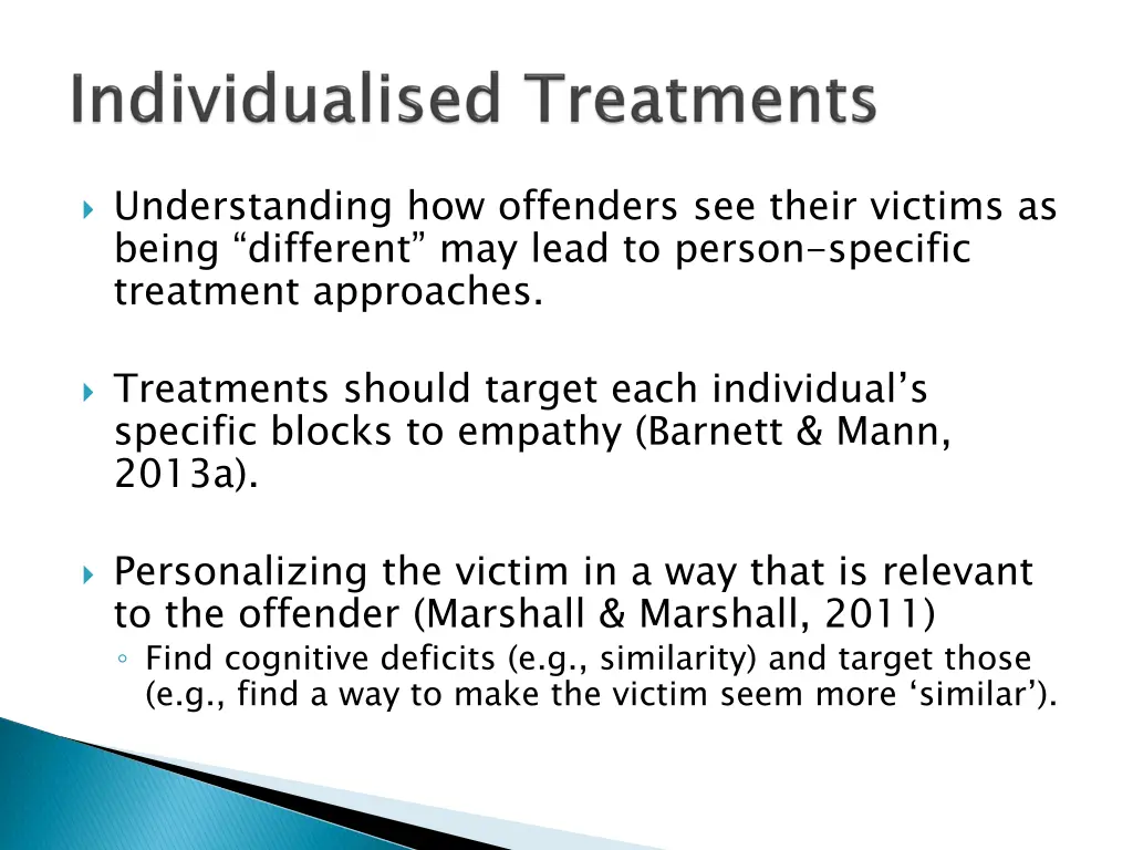 understanding how offenders see their victims