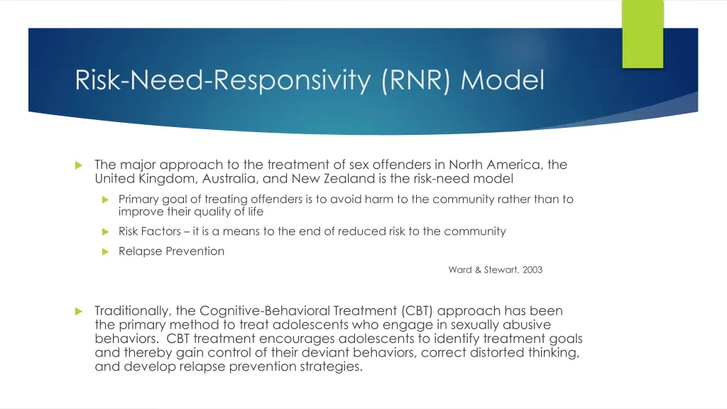 risk need responsivity rnr model