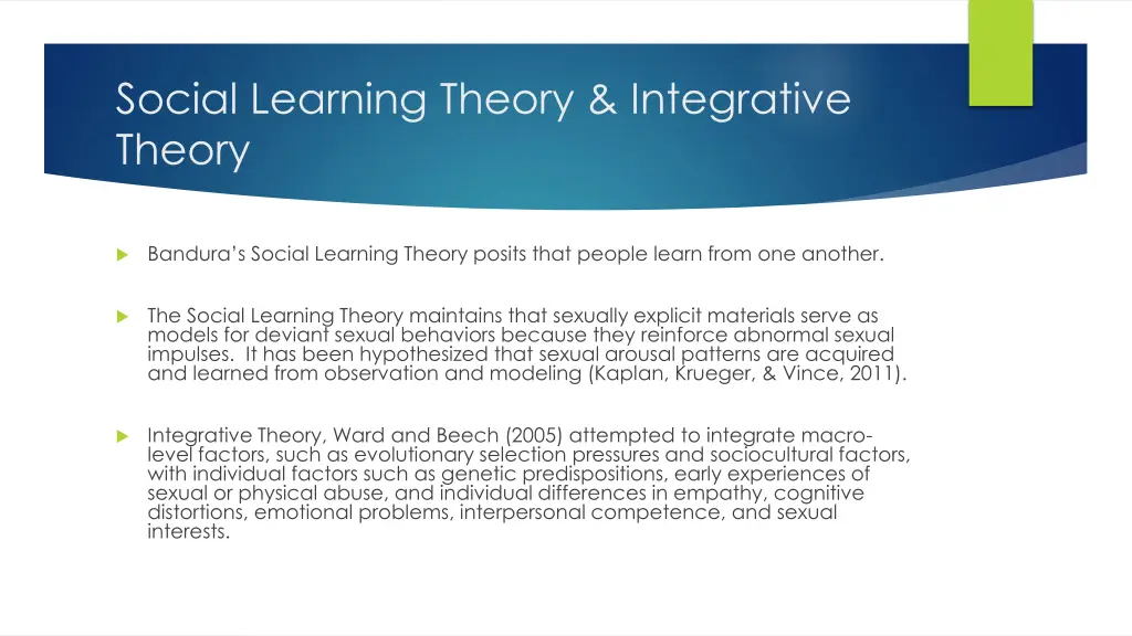 social learning theory integrative theory