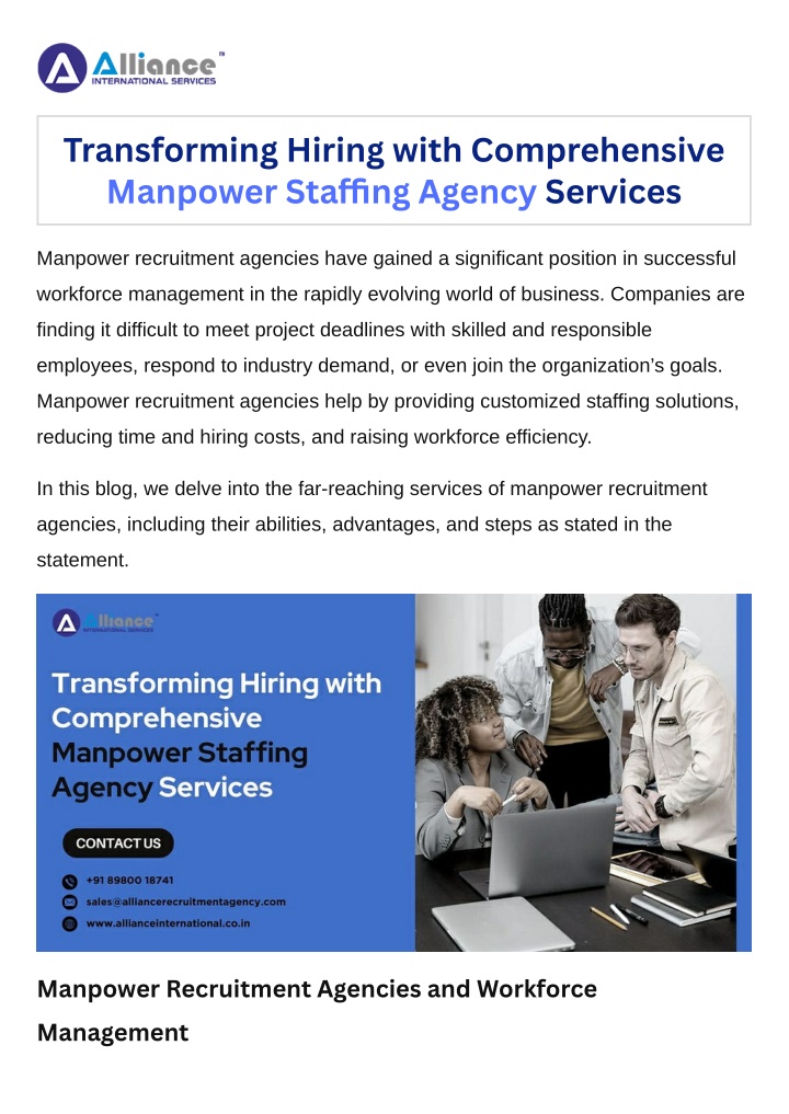 transforming hiring with comprehensive manpower