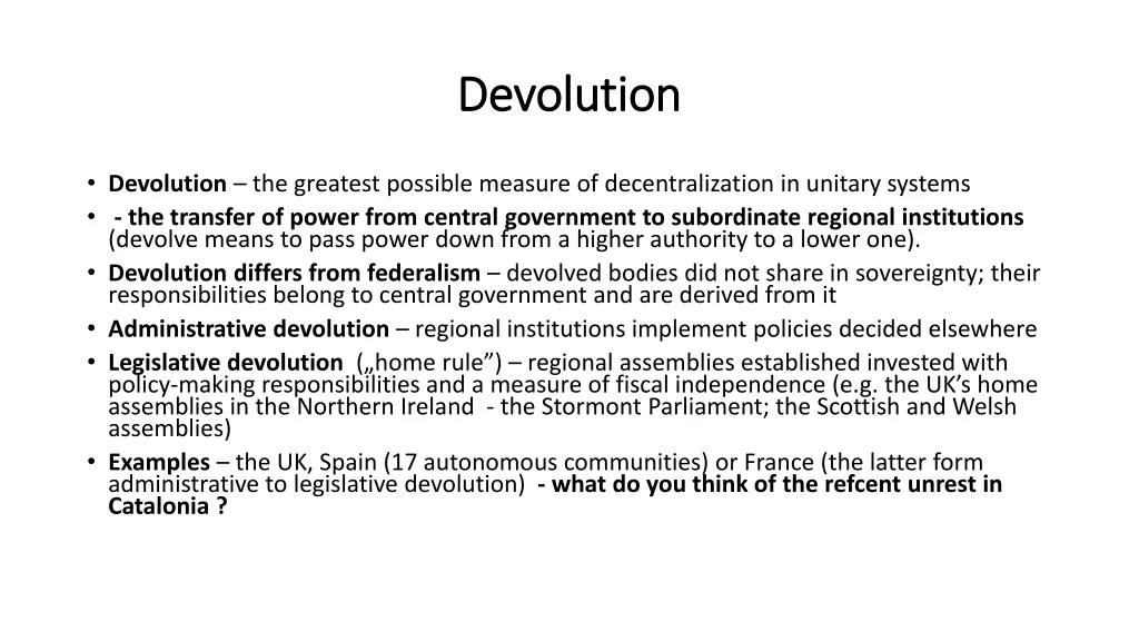 devolution devolution