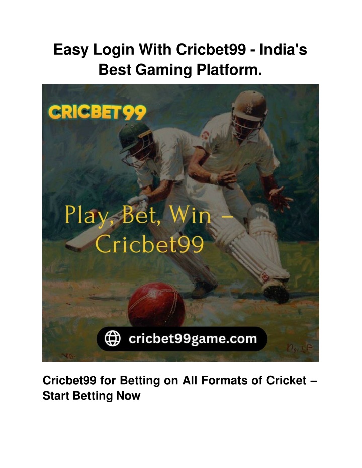 easy login with cricbet99 india s best gaming