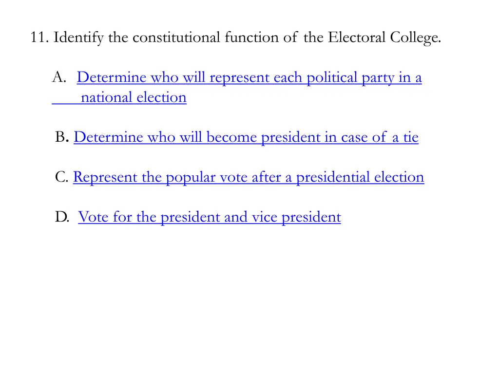 11 identify the constitutional function