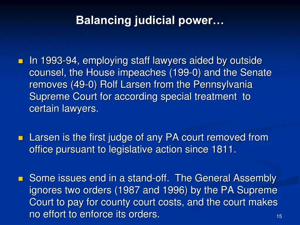 balancing judicial power