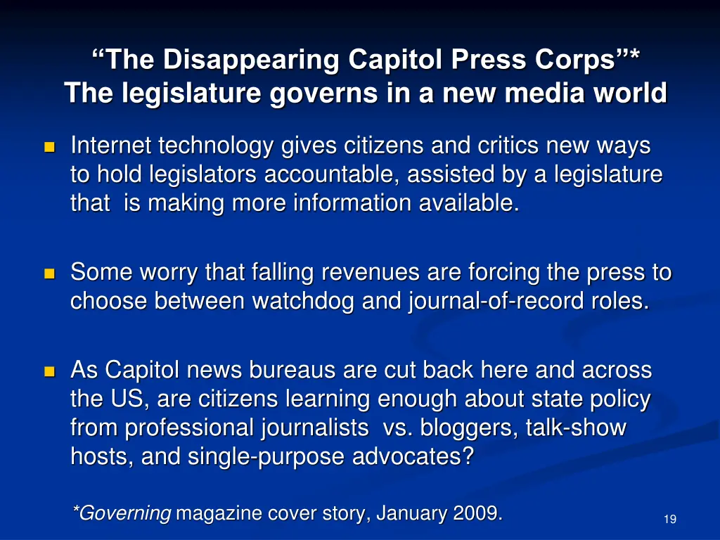 the disappearing capitol press corps