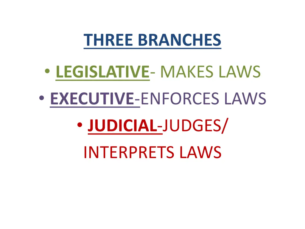 three branches