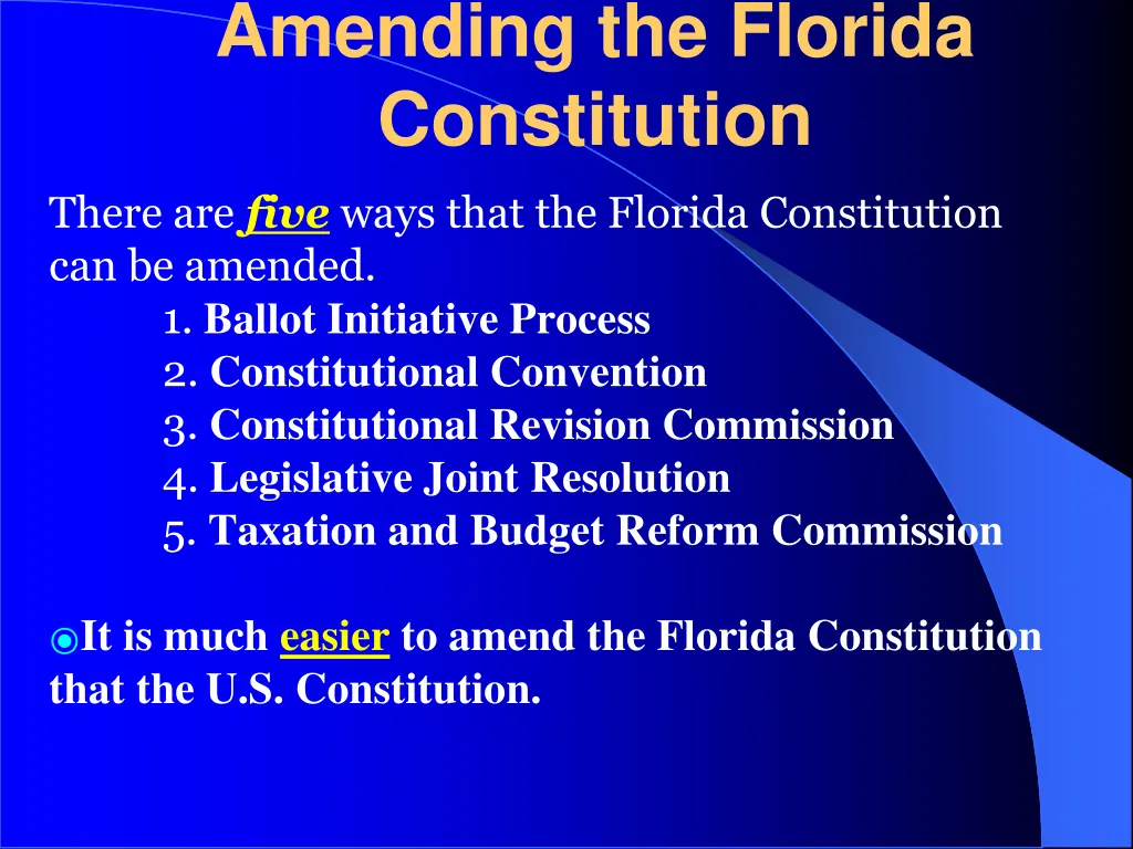 amending the florida constitution 1