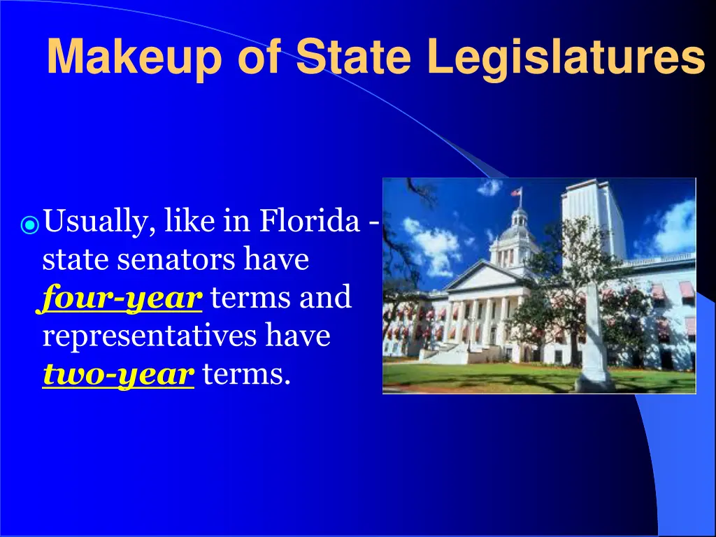 makeup of state legislatures 1