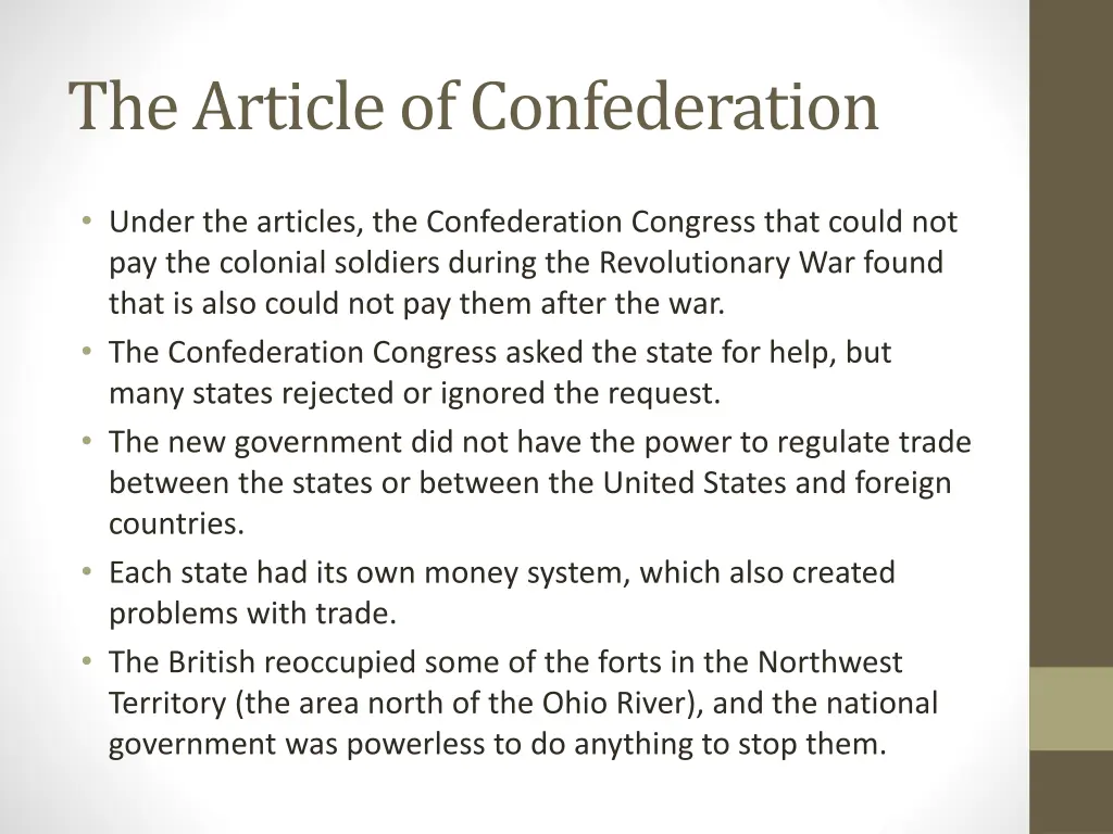 the article of confederation 1