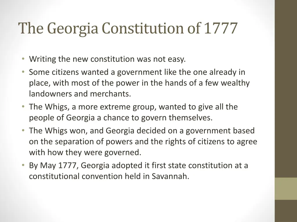 the georgia constitution of 1777 1