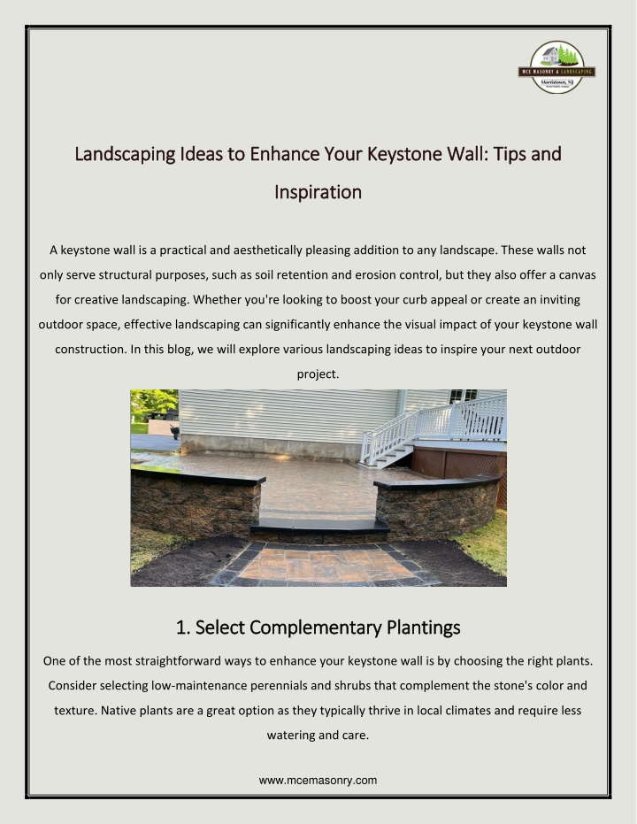 landscaping ideas to enhance your keystone wall