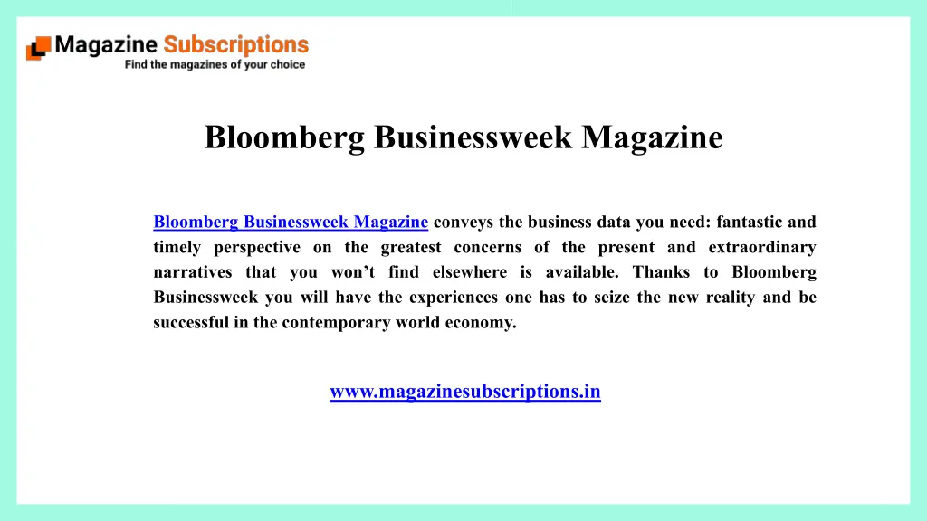 bloomberg businessweek magazine