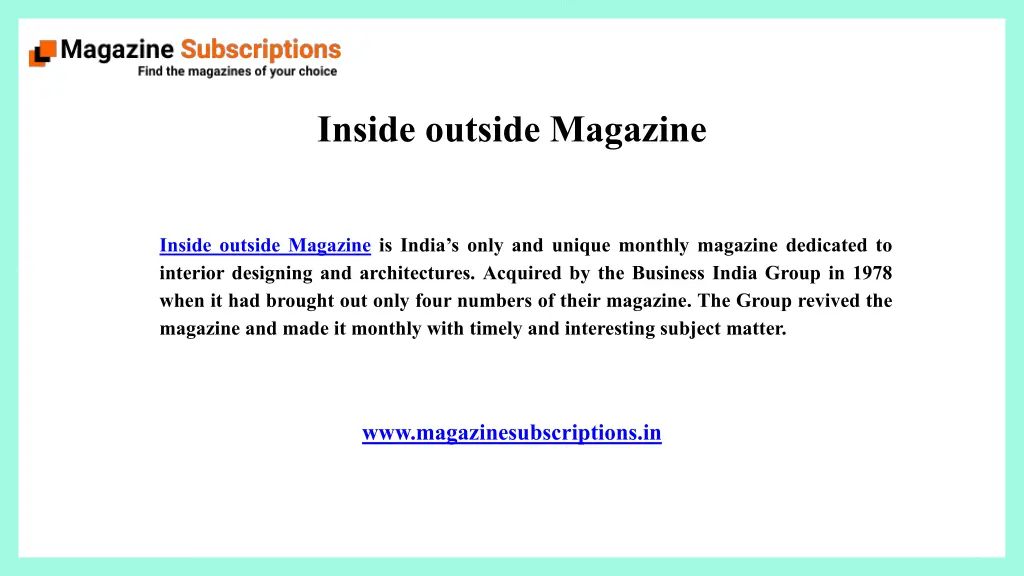 inside outside magazine 1