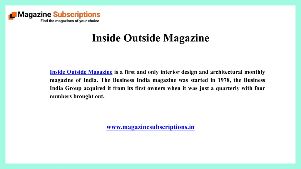 inside outside magazine